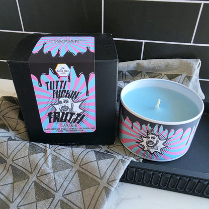 tutti fuckin frutti candle