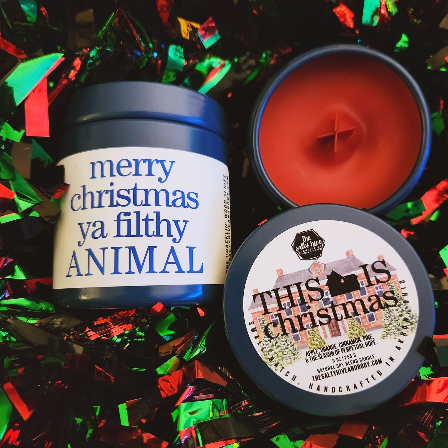 this is christmas candle - the cracklin' wood lux series - home alone