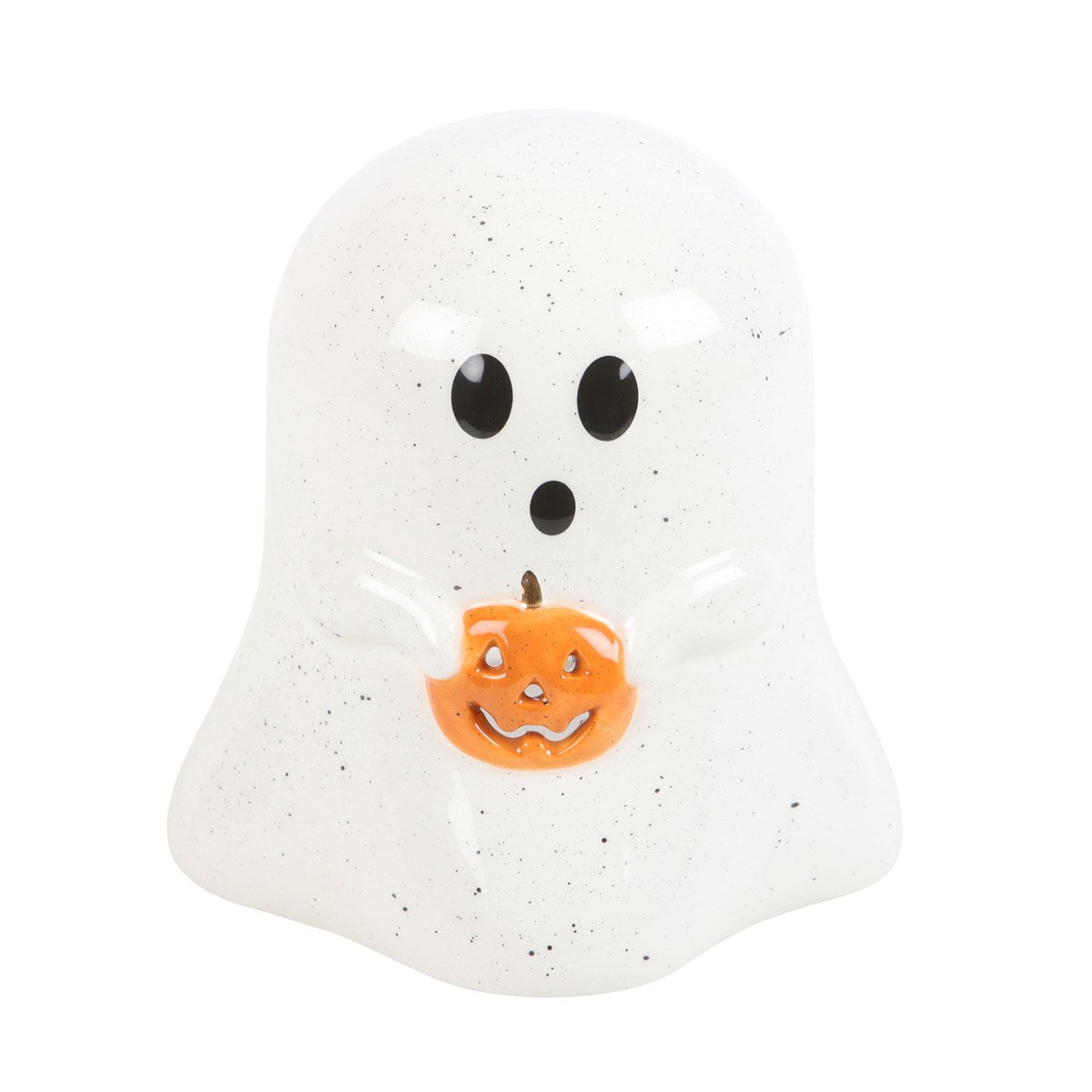 cute ghost with pumpkin tealight holder