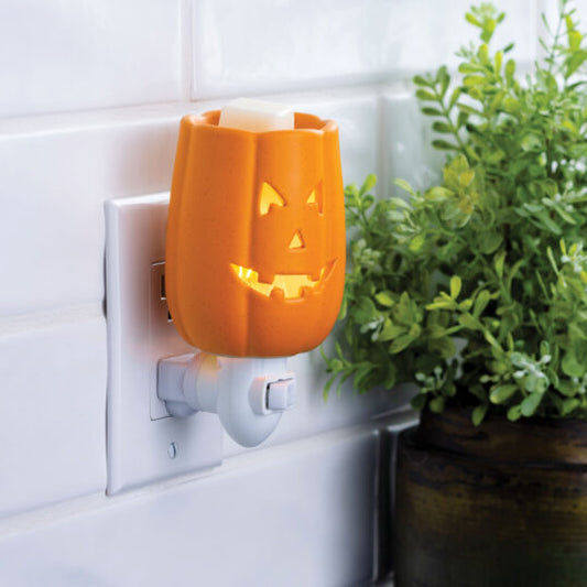 LAST ONE SALE little jack o lantern plug-in wall wax warmer starter set - includes 5 melt samples