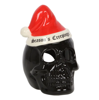 season's creepings skull tealight holder