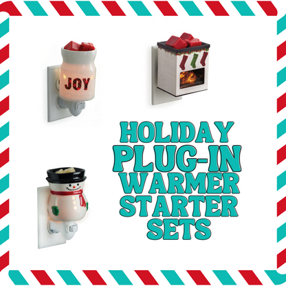 holiday plug-in wall wax warmer starter sets - several varities!