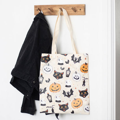 vintage halloween tote bag