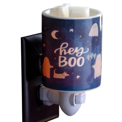 hey boo plug-in wall wax warmer starter set - includes 5 melt samples