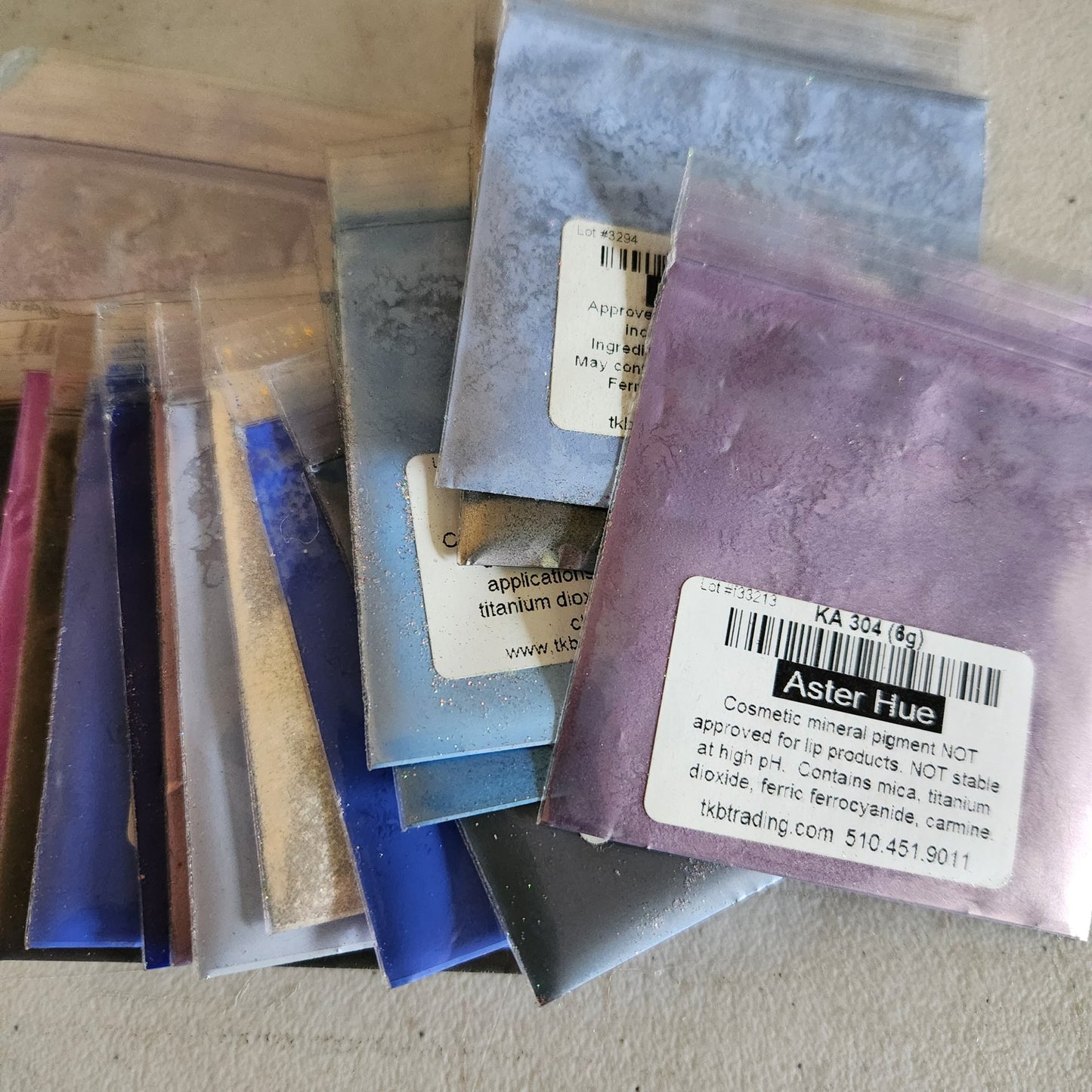 Nail Polish starter kit 2  - empty nail polish bottles, art wheel, and mica mix - supplies surplus sale