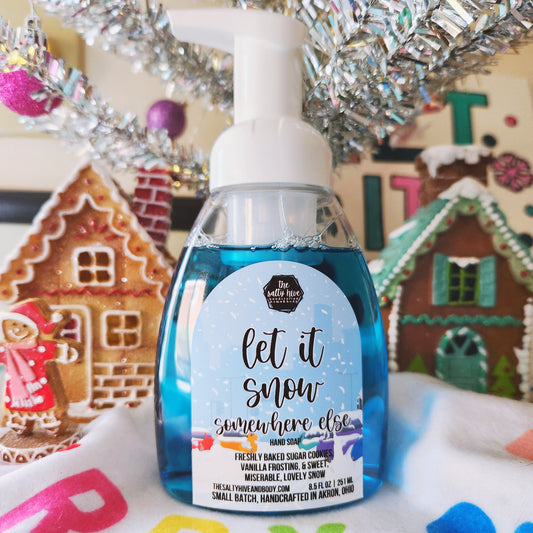 let it snow foaming hand soap - snarky christmas