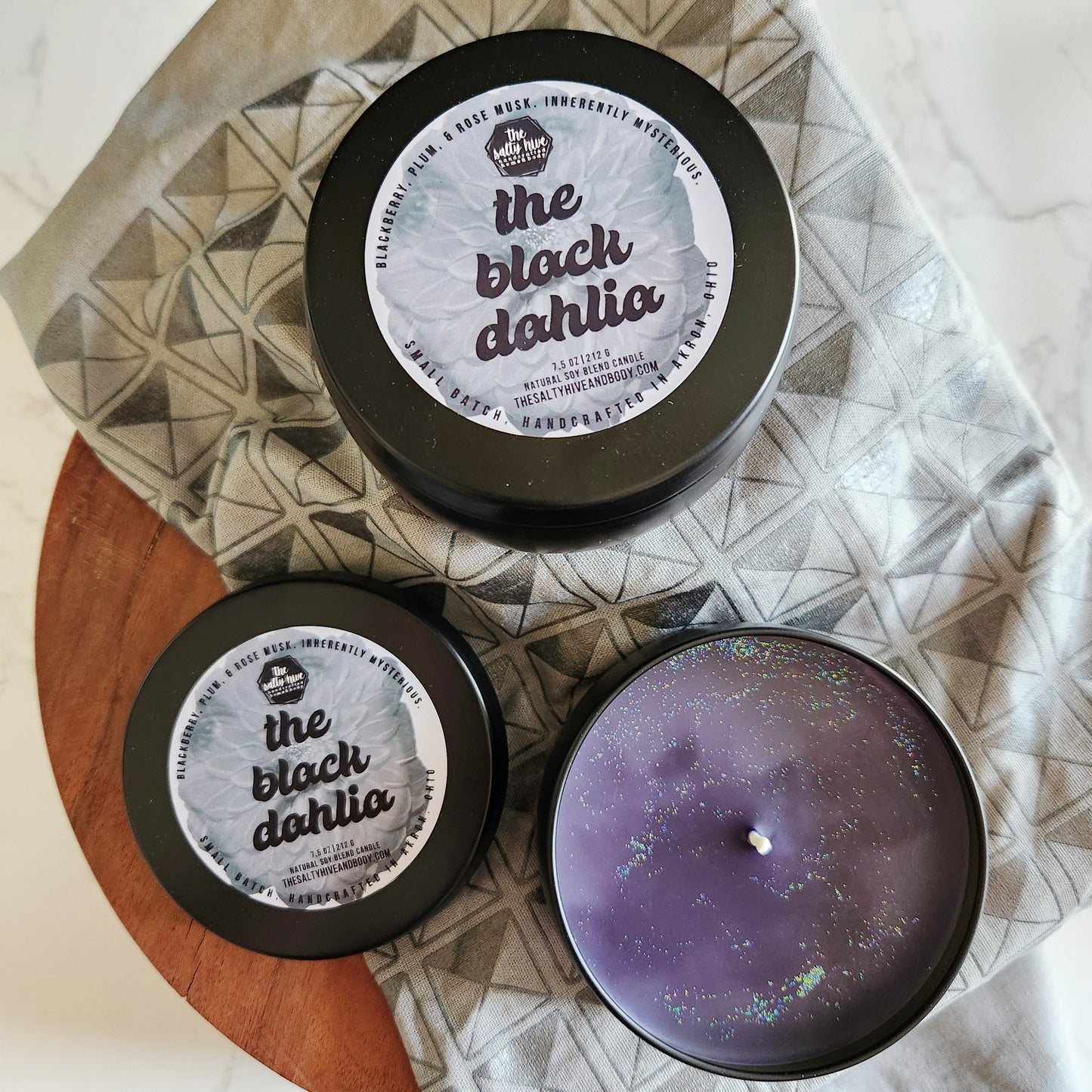 the black dahlia candle