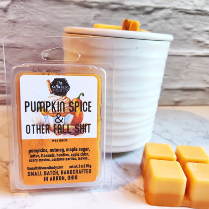 pumpkin spice & other fall shit wax melts - the salty hive