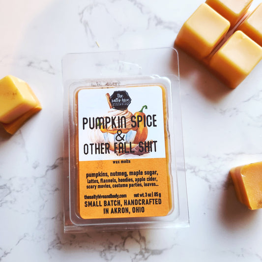 pumpkin spice & other fall shit wax melts - the salty hive