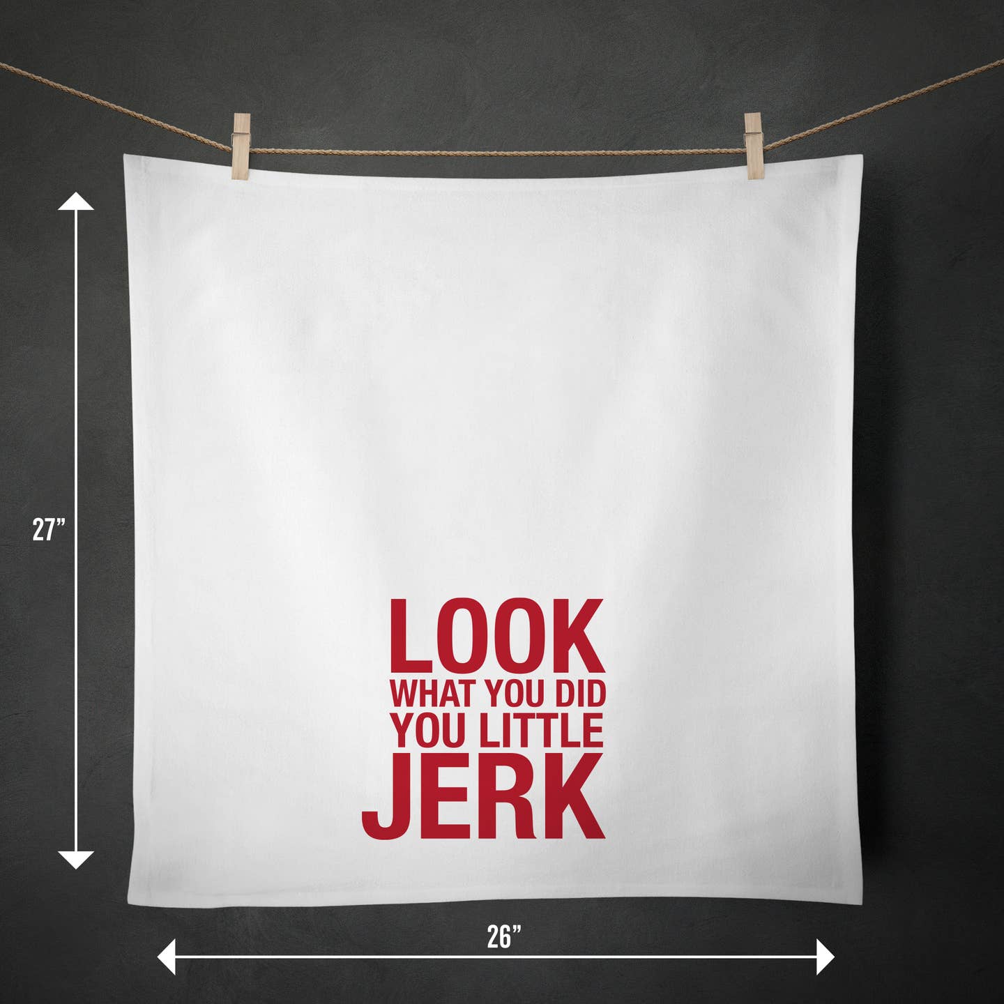 look what you did you little jerk holiday towel - home alone