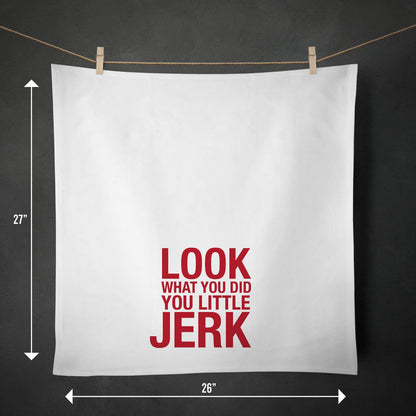 look what you did you little jerk holiday towel - home alone