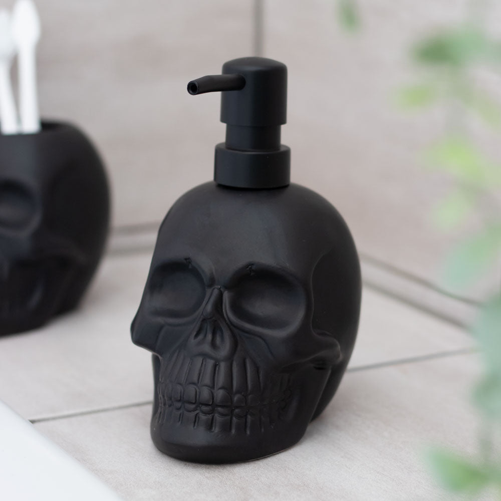 skull soap dispenser and soap set