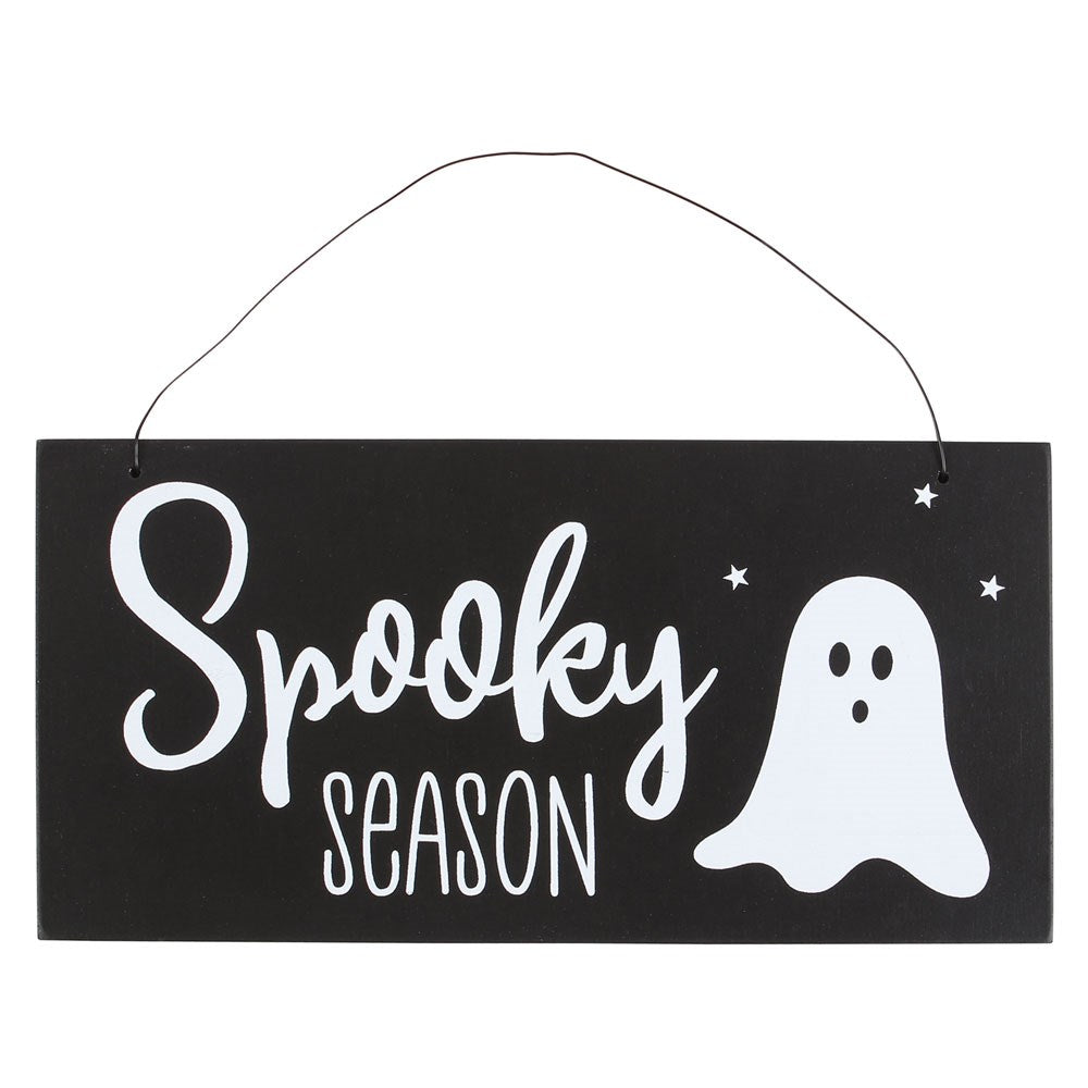 spooky season halloween hanging sign