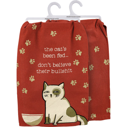 cat's already been fed hand towel - the salty hive