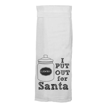 put out for santa tea towel - the salty hive