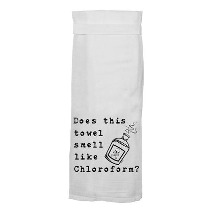 does this towel smell like chloroform tea towel - the salty hive