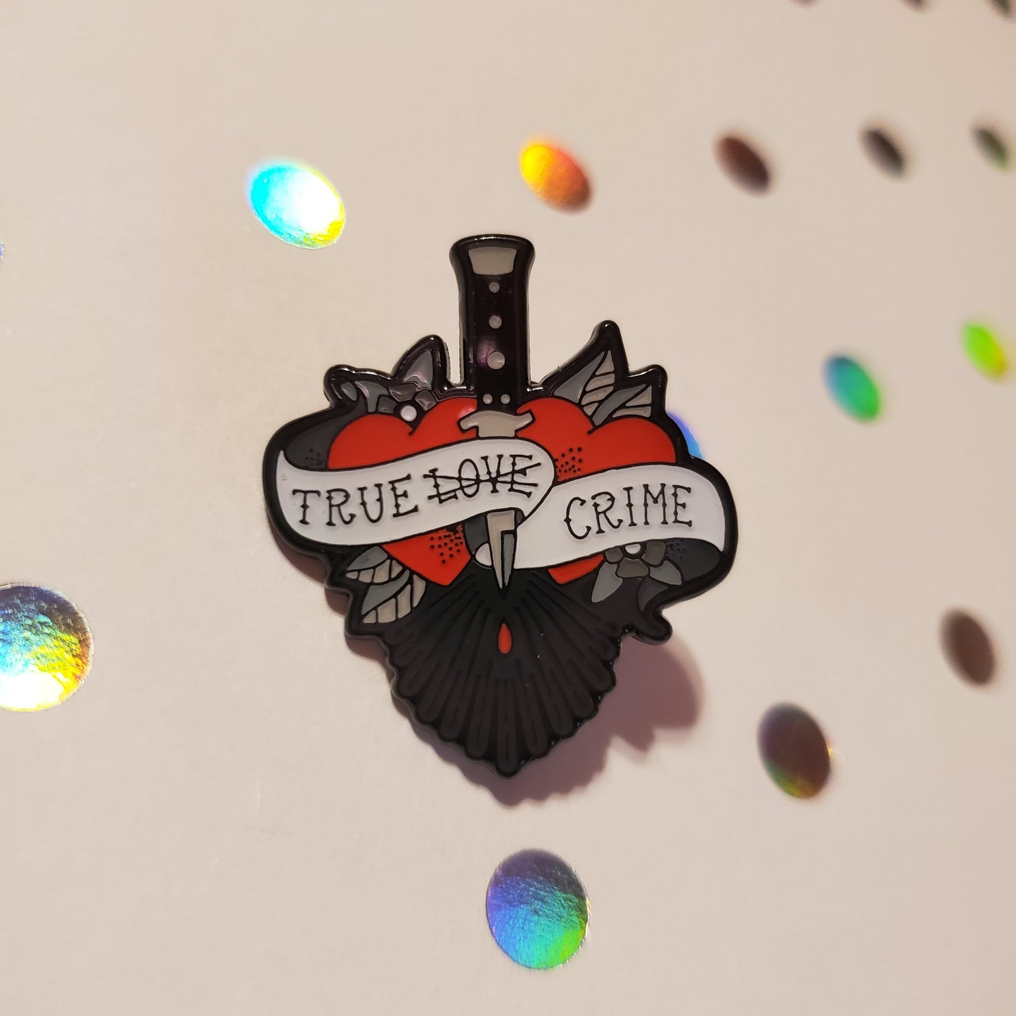 true crime love enamel pin - the salty hive