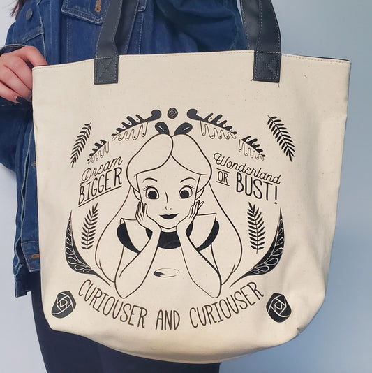 loungefly alice in wonderland daily tote bag - the salty hive