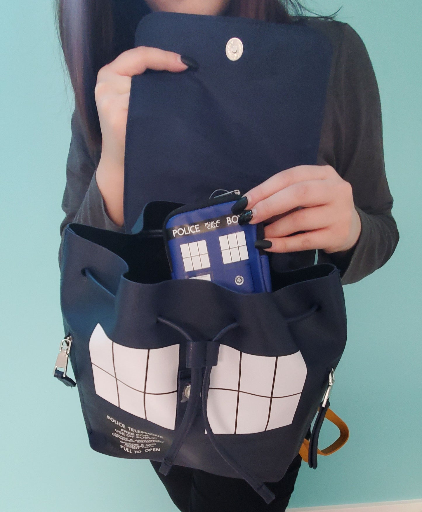 doctor who tardis backpack purse - the salty hive