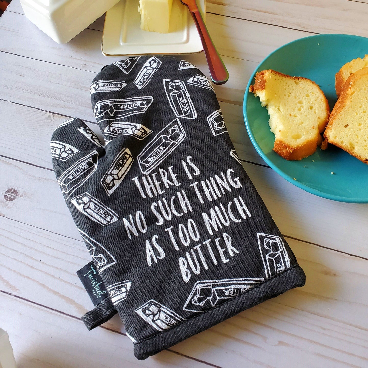 no such thing as too much butter oven mitt - the salty hive