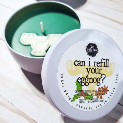 can i refill your eggnog? candle - the salty hive