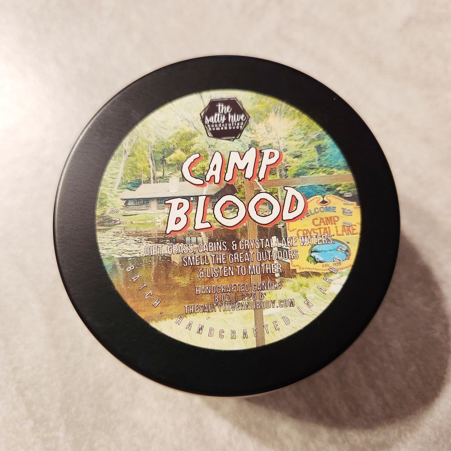camp blood candle - the salty hive