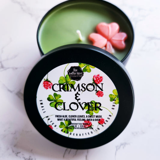 crimson & clover candle - the salty hive