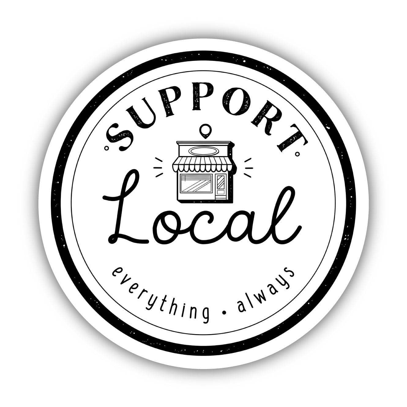 support local sticker - shop local