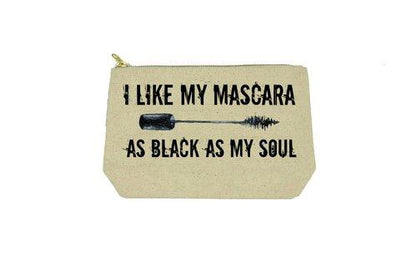 i like my mascara as black as my soul makeup bag - the salty hive