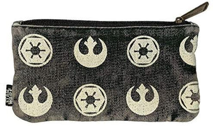 loungefly star wars rebel imperial denim pouch - the salty hive
