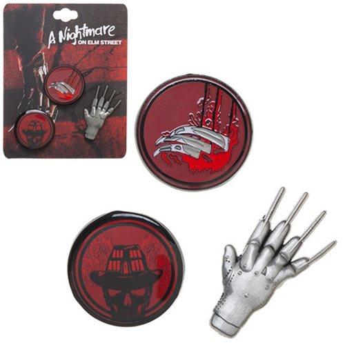 nightmare on elm st lapel pin set - the salty hive