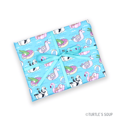 animal pool party gift wrap - the salty hive
