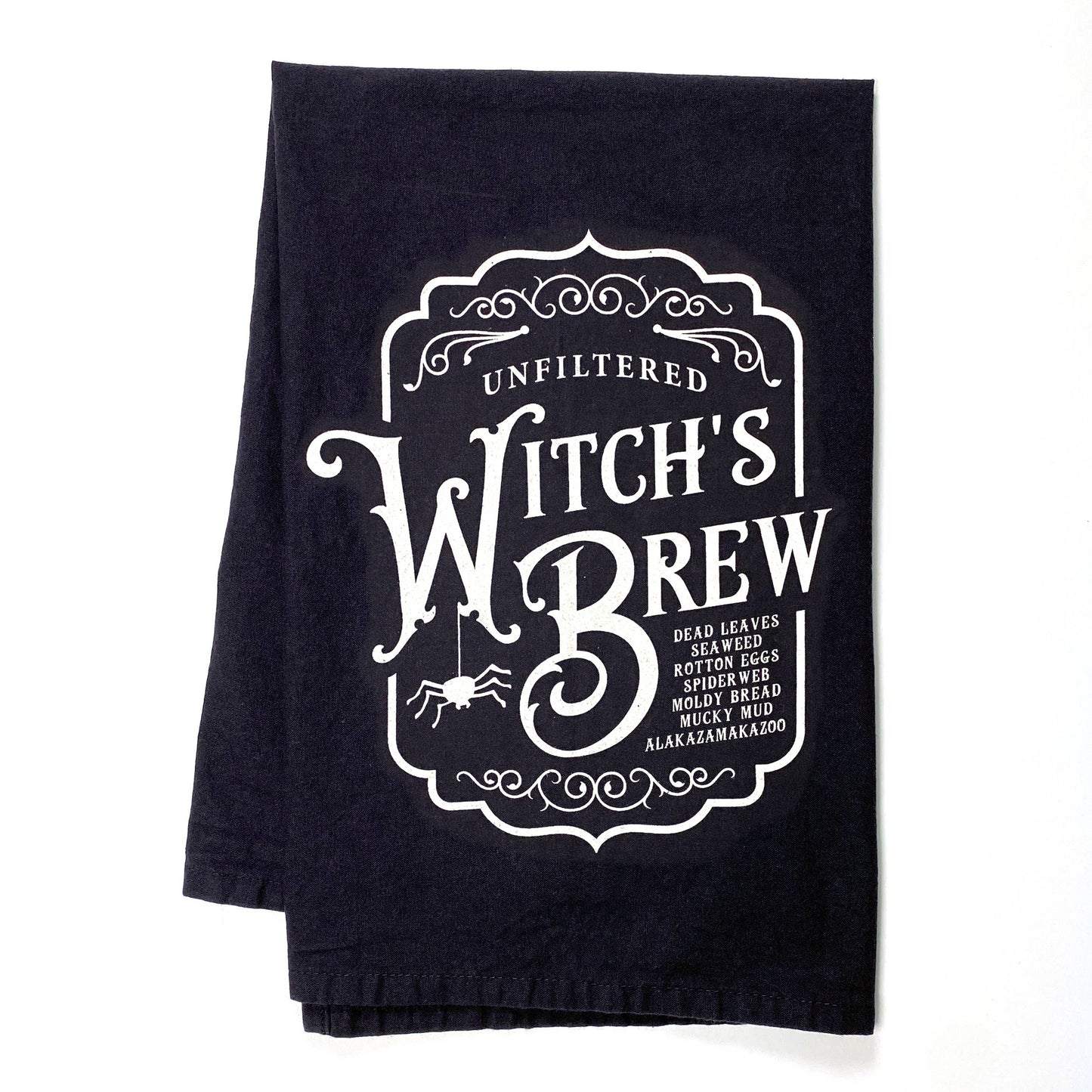 Witch's Brew Halloween Kitchen Tea Towel - the salty hive