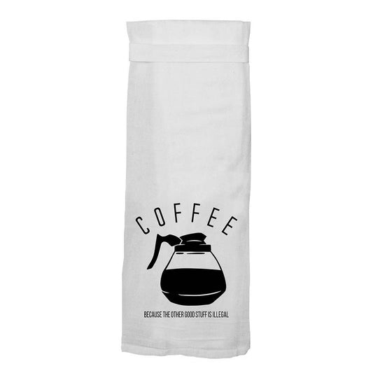 Coffee Because... | Funny Kitchen Towels - the salty hive