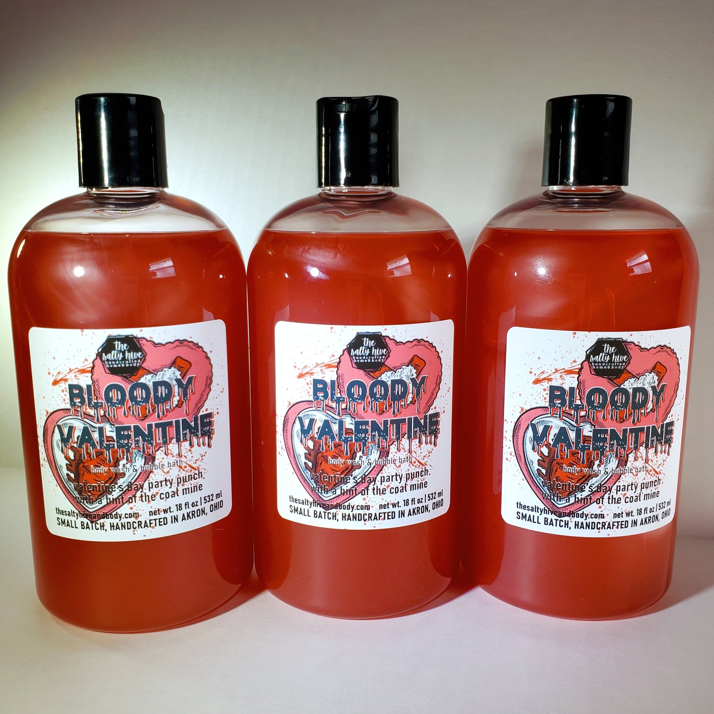 bloody valentine body wash & bubble bath - the salty hive