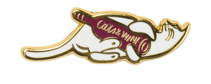 cats and wine make everything fine enamel pin - the salty hive