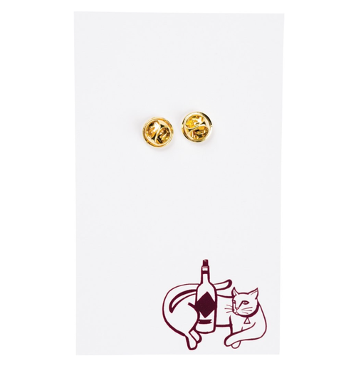 cats and wine make everything fine enamel pin - the salty hive