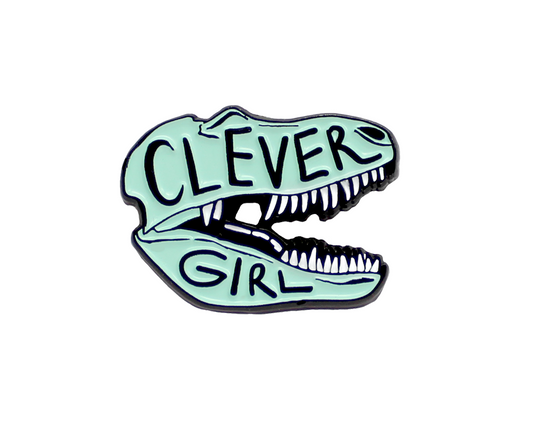 clever girl enamel pin - the salty hive