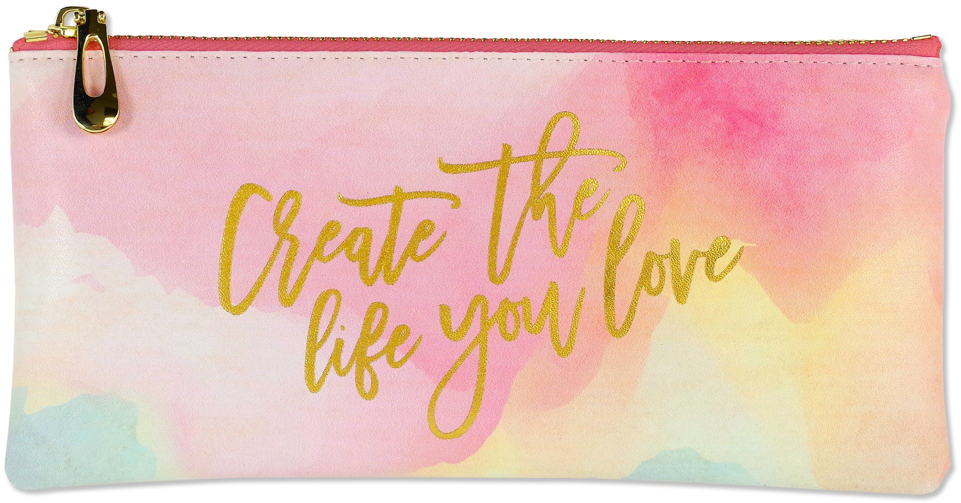create the life you want watercolor pouch - the salty hive