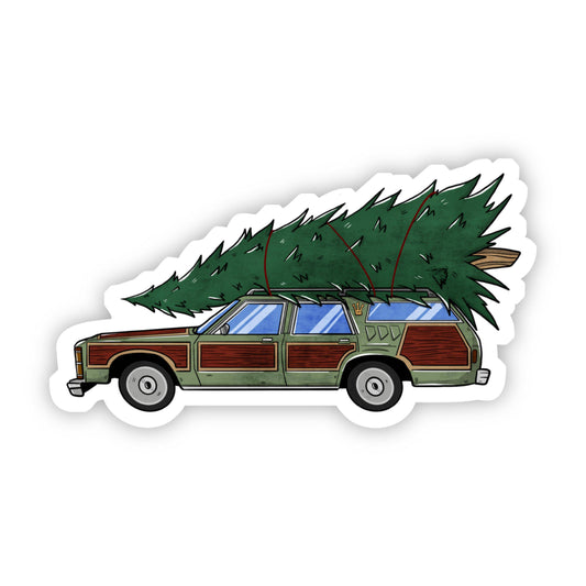 christmas tree on griswold station wagon sticker