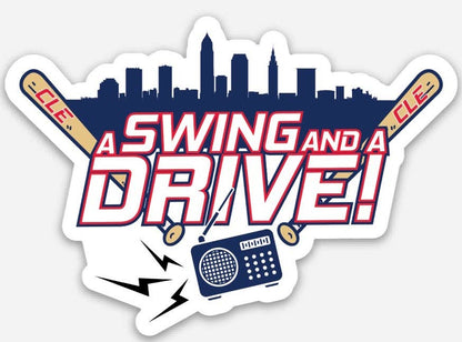 A Swing and a Drive Sticker - the salty hive