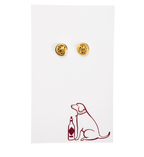 dogs and wine enamel pin - the salty hive