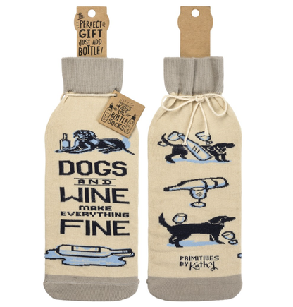 dogs and wine make everything fine gift set - the salty hive