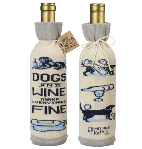 dogs and wine make everything fine gift set - the salty hive