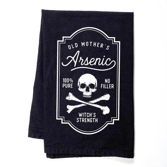 Old Mother's Arsenic Vintage Halloween Kitchen Tea Towel - the salty hive