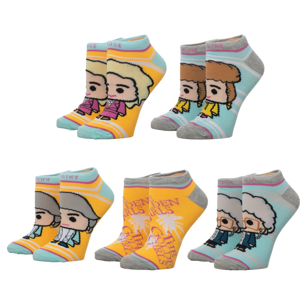 golden girls 5 pack ankle socks - the salty hive