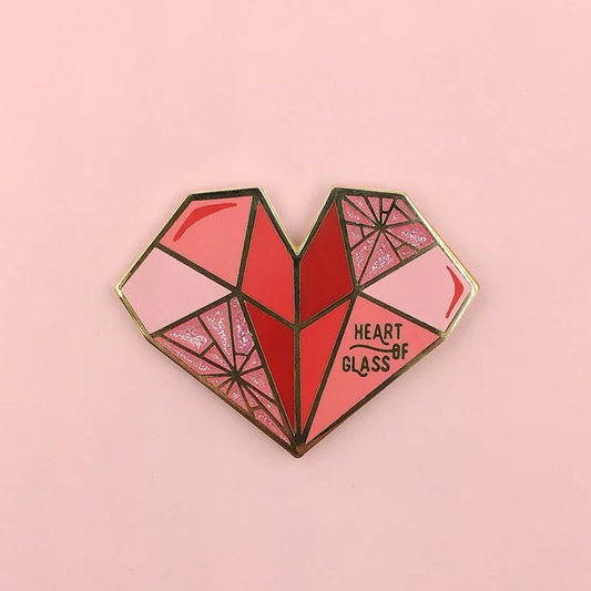 heart of glass enamel pin - the salty hive