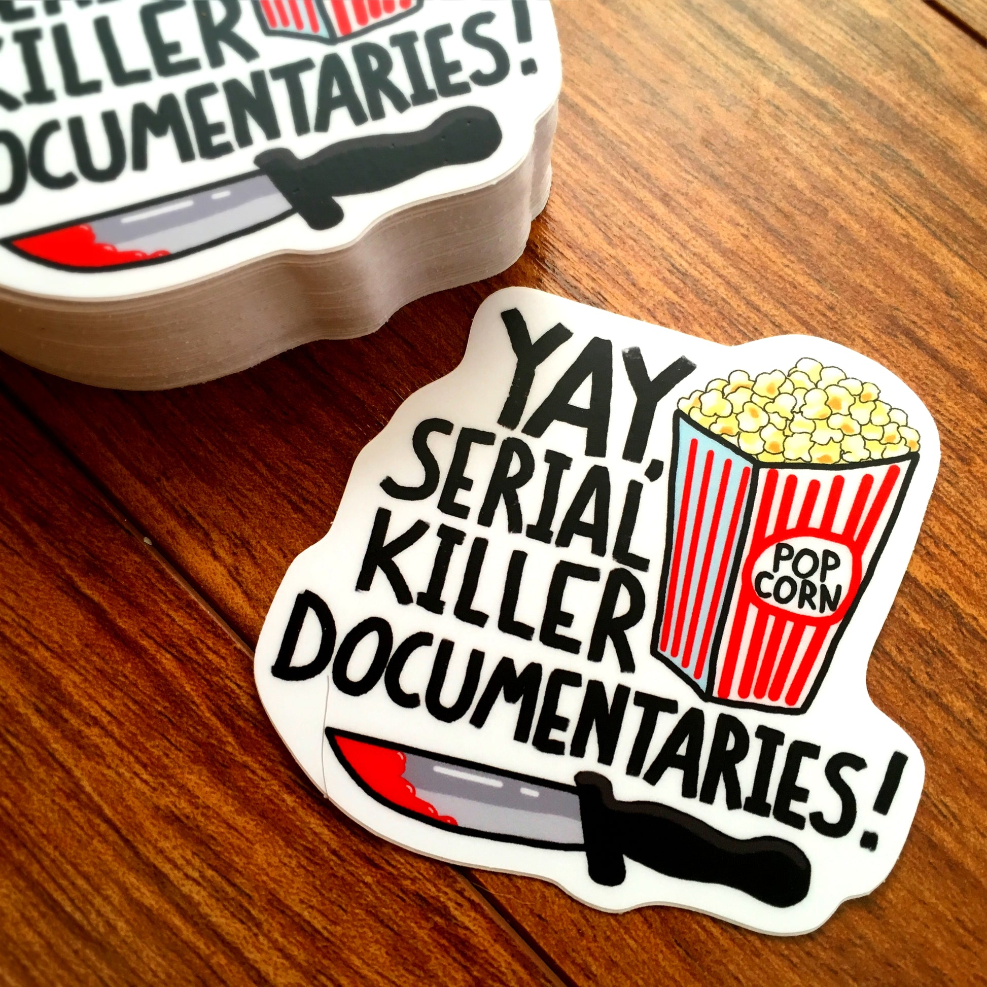 serial killer docs vinyl sticker - the salty hive