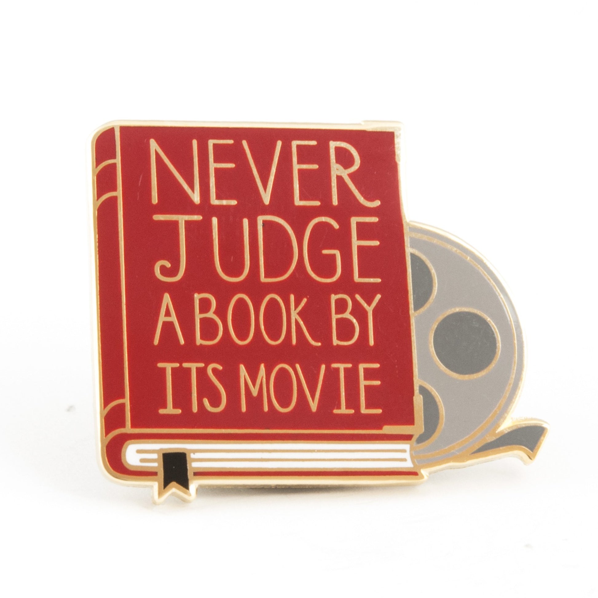 never judge a book by it's movie enamel pin - the salty hive