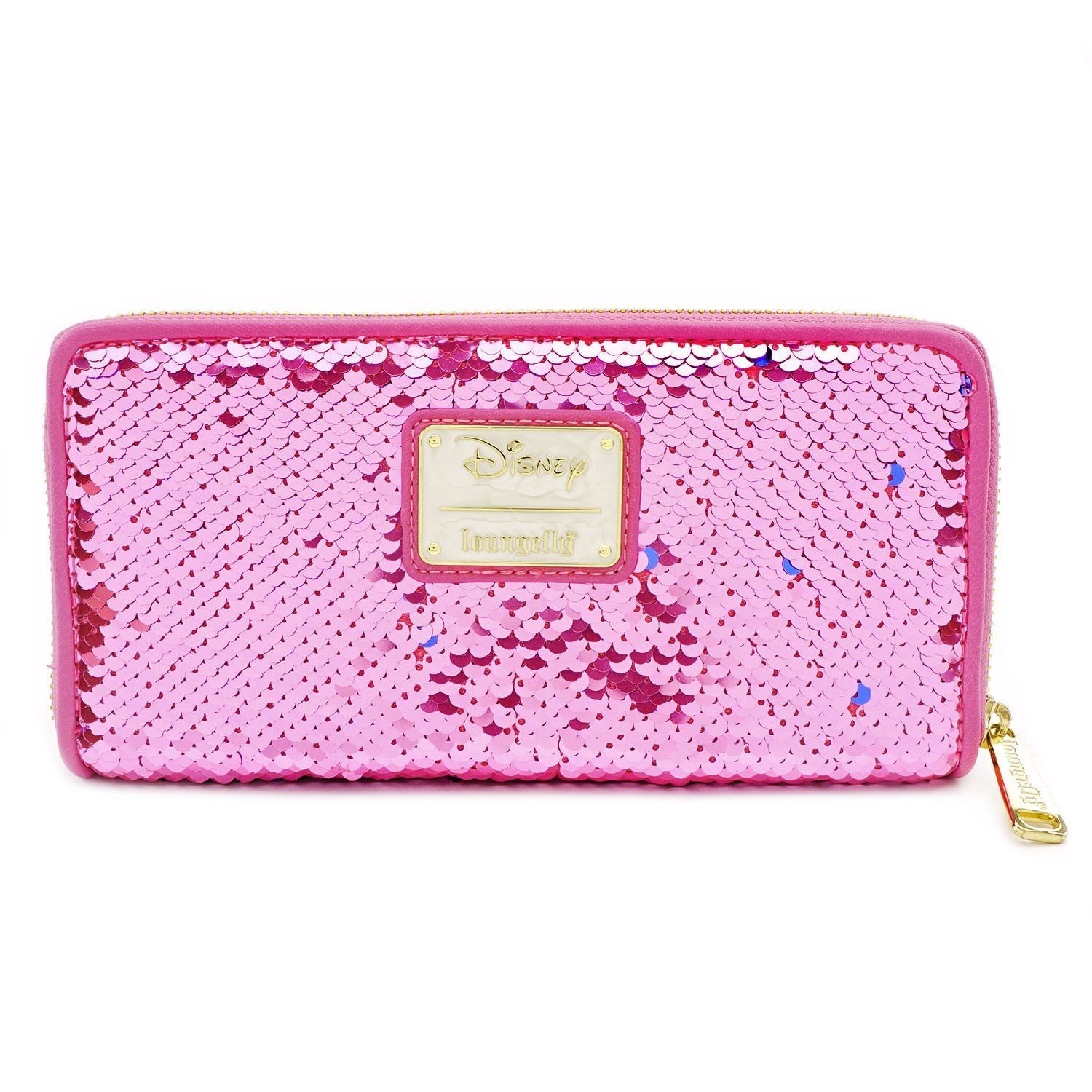 loungefly x disney sleeping beauty sequined zip-around wallet - the salty hive